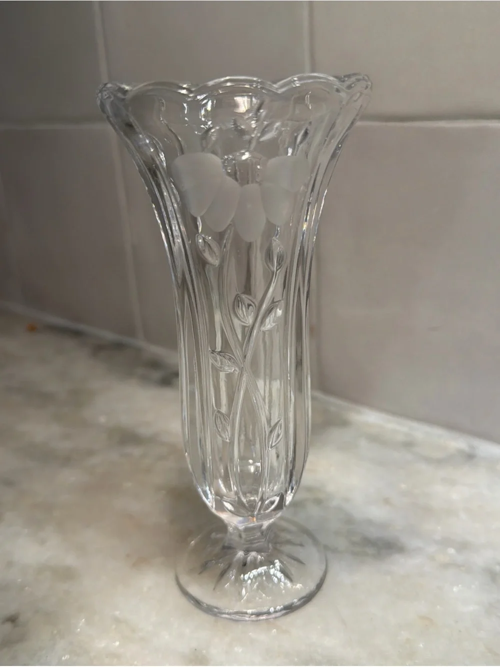 Vintage Princess House 24% lead crystal Bud Vase